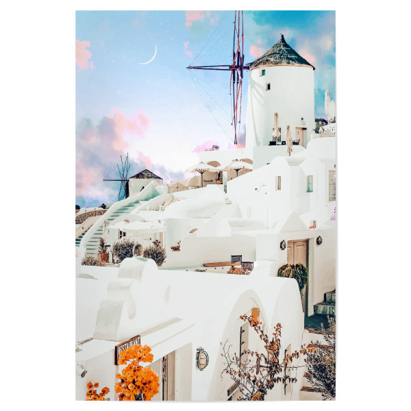 Poster 30x20 cm "Greek Moon" artboxONE - Städte,Architektur