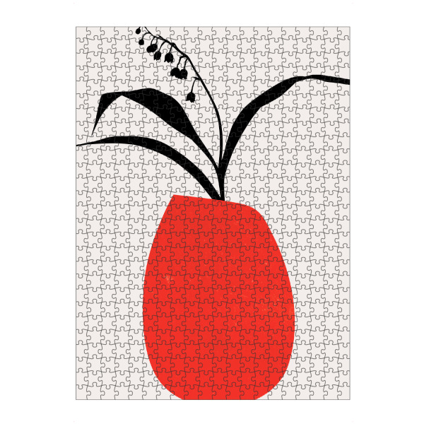 artboxONE Puzzle "Red Water Lilies" artboxONE - Natur,Floral,Abstrakt - Lillien,Blumen,Vase,Flowers,Floral,Nature,Natur,Abstract,Abstrakt,Minimal