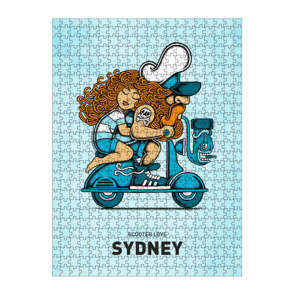 Puzzle Ravensburger "Sydney Scooter Love" artboxONE - Reise,Liebe,Städte / Sydney,Lustig