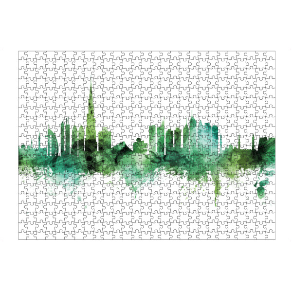 Puzzle Ravensburger "Dubai Skyline Green" artboxONE - Städte,Städte / Dubai