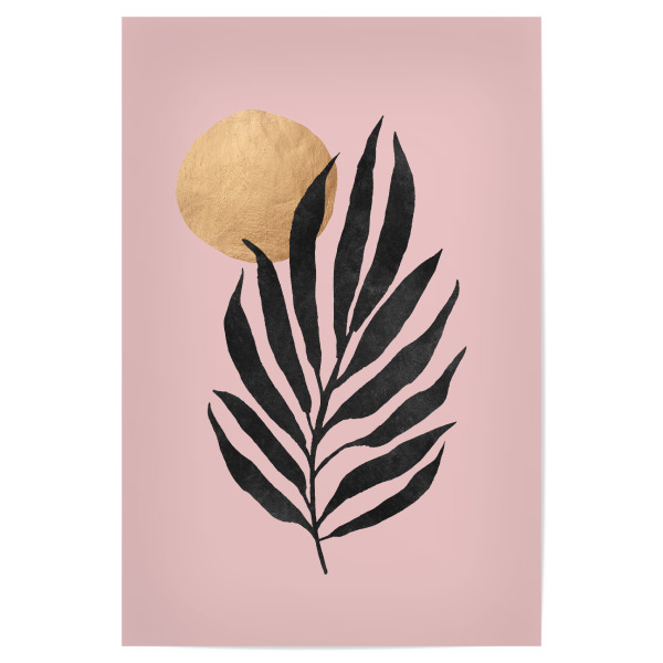 Poster "ROSE Blatt Toll" artboxONE - Natur,Abstrakt - Tropical,Blatt,Leaf,Nature,Natur,Abstract,Abstrakt,Sonne,Sun,Minimal,Minimalistisch
