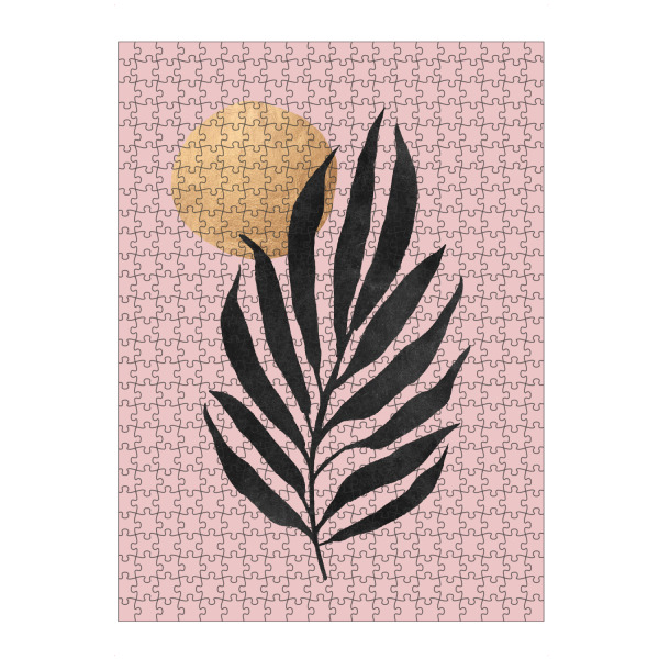 Puzzle Ravensburger "ROSE Blatt Toll" artboxONE - Natur,Abstrakt - Tropical,Blatt,Leaf,Nature,Natur,Abstract,Abstrakt,Sonne,Sun,Minimal,Minimalistisch