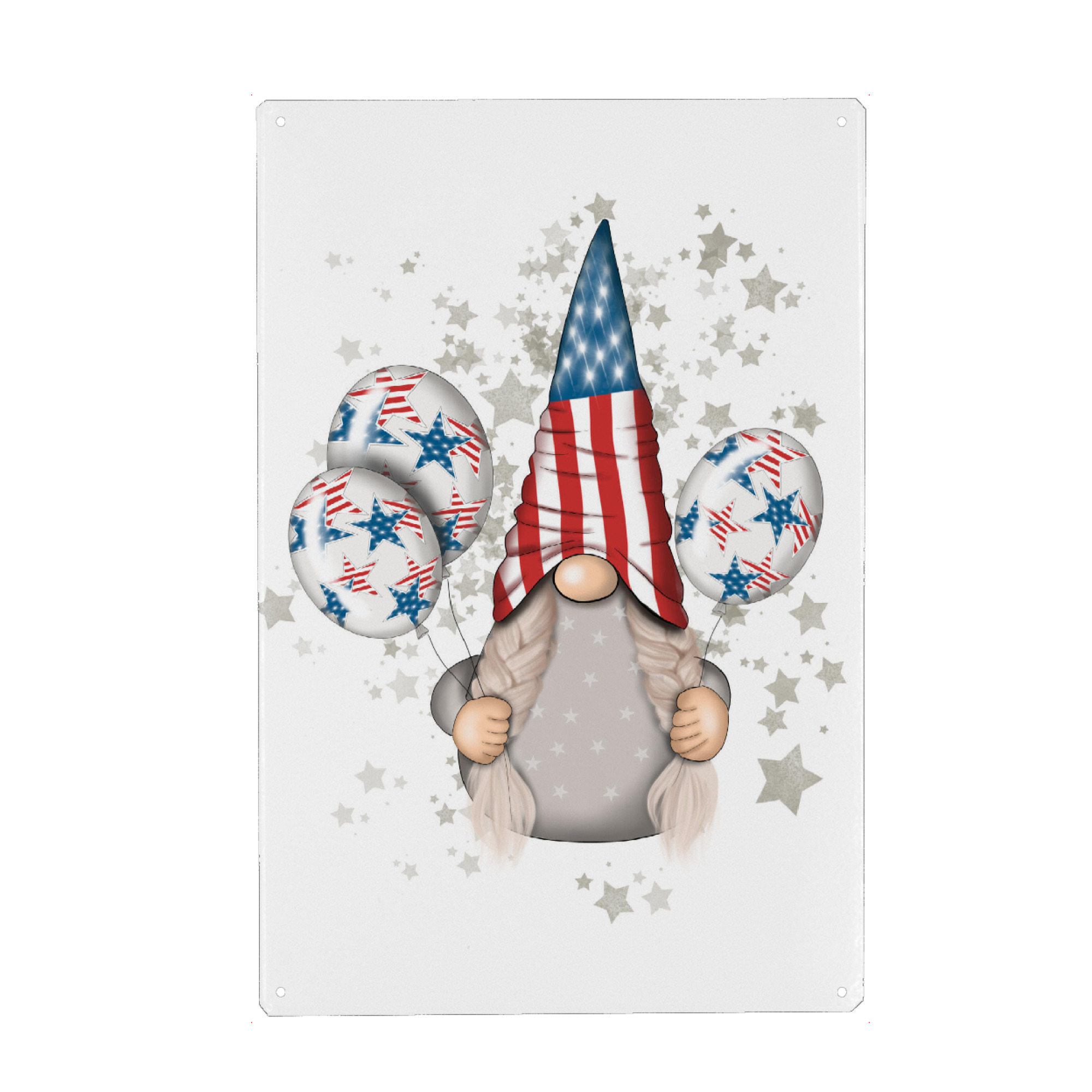 Metall Poster "Independence Day Gnomes" artboxONE - Film,Für Kinder,Für Mama,Für Papa,Festivals