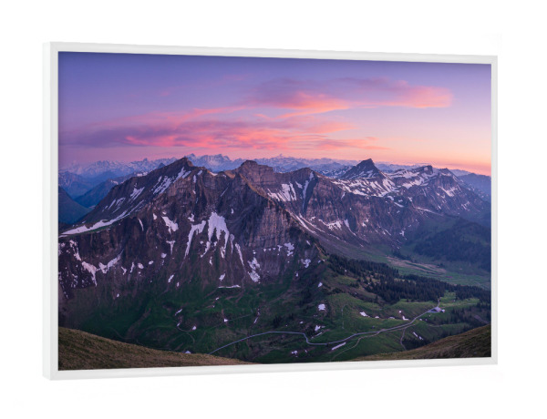 Poster mit weißem Rahmen "Alpines Panorama" artboxONE - Natur,Reise