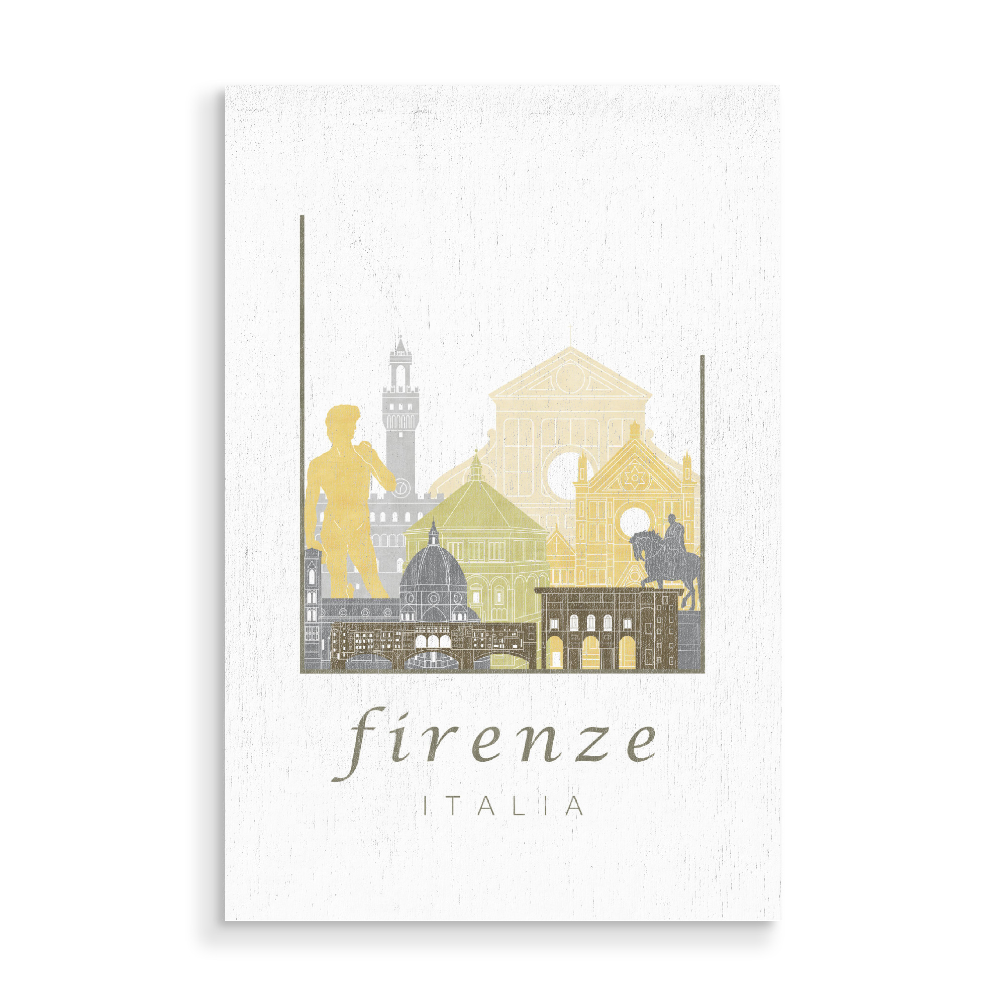 Holzbild "Florence skyline desert" artboxONE - Städte,Architektur