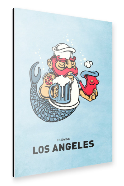 Alu-Dibond "Los Angeles Sailor Mermaid" 30x20 cm artboxONE
