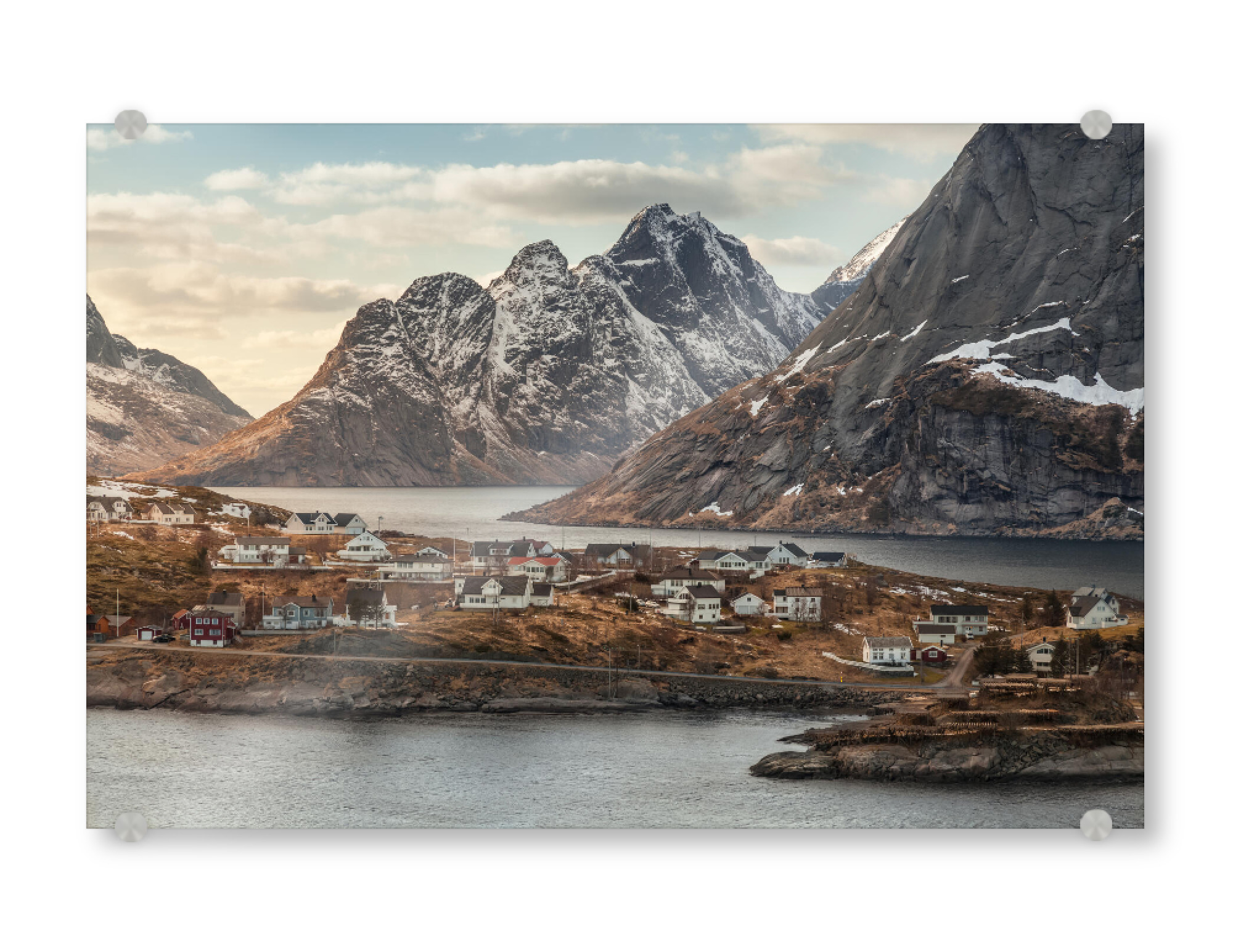 Acrylglasbild "Lofoten Settlement" artboxONE - Natur,Reise