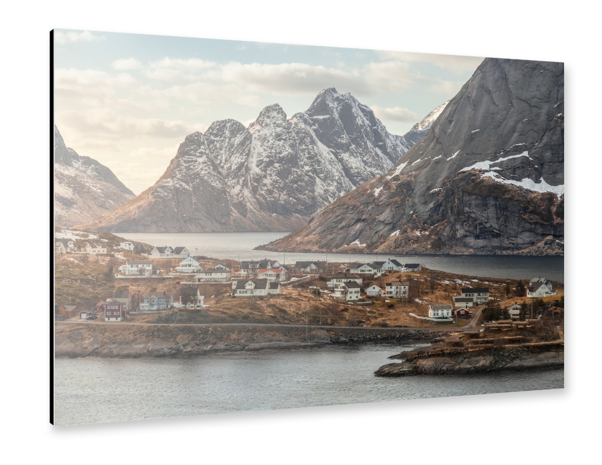 Alu-Dibond "Lofoten Settlement" 75x50 cm artboxONE