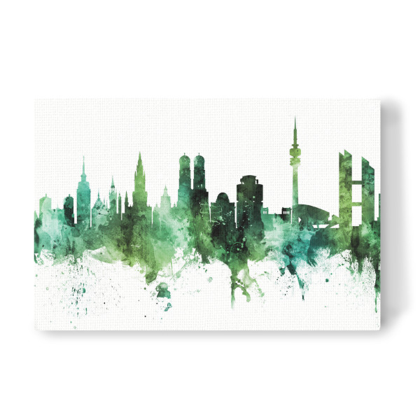 Leinwandbild "Munich Germany Skyline Green" artboxONE - Städte
