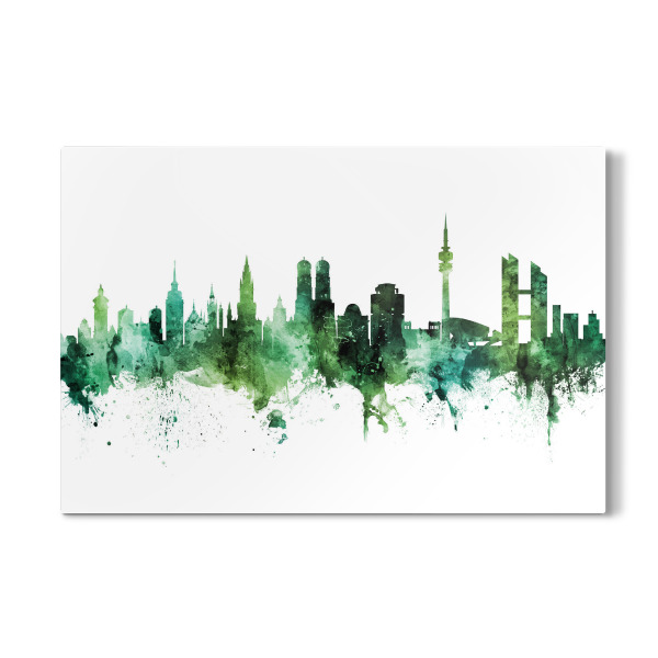 Galerie-Print "Munich Germany Skyline Green" 30x20 cm artboxONE