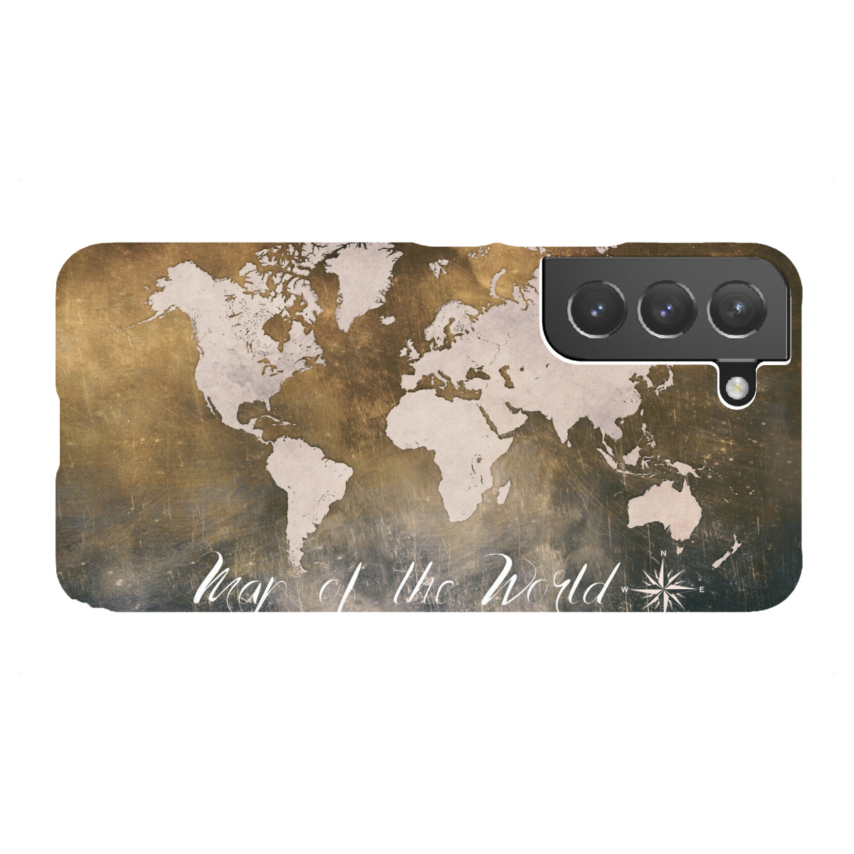 "World map brown gold"für Samsung Galaxy - Premium-Case Handyhülle artboxONE