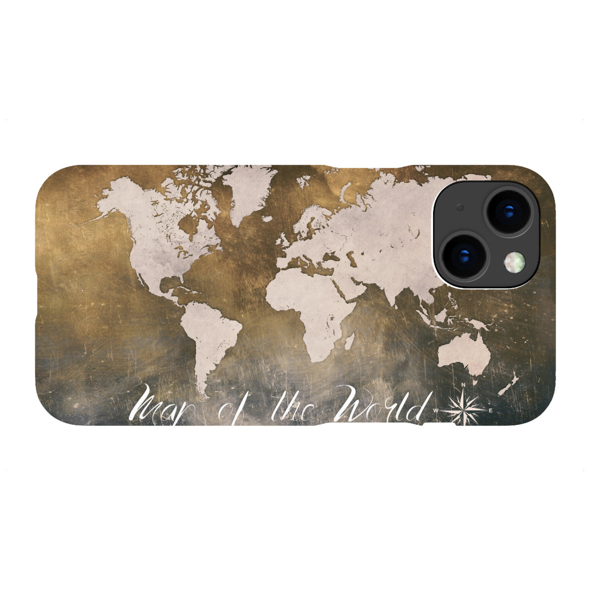 iPhone "World map brown gold" Premium-Case Handyhülle artboxONE