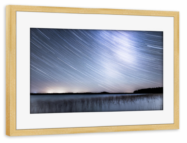 Poster mit Rahmen kiefer "Startrails" artboxONE - Natur,Reise / Strand und Meer,Reise / Länder