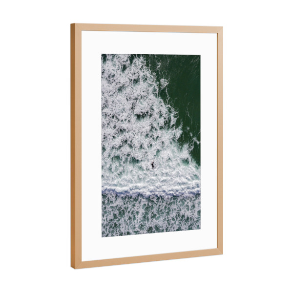 Poster mit Rahmen Kupfer "Climb the wall" artboxONE - Natur,Reise / Strand und Meer