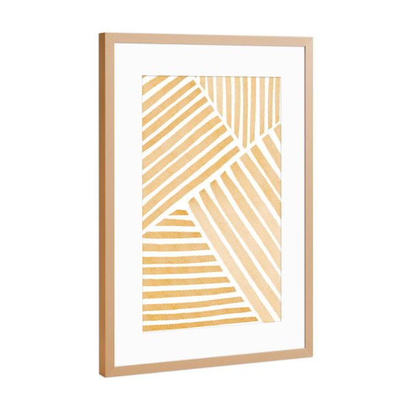 Poster mit Rahmen Kupfer "Watercolor Stripe" artboxONE - Abstrakt,Geometrie