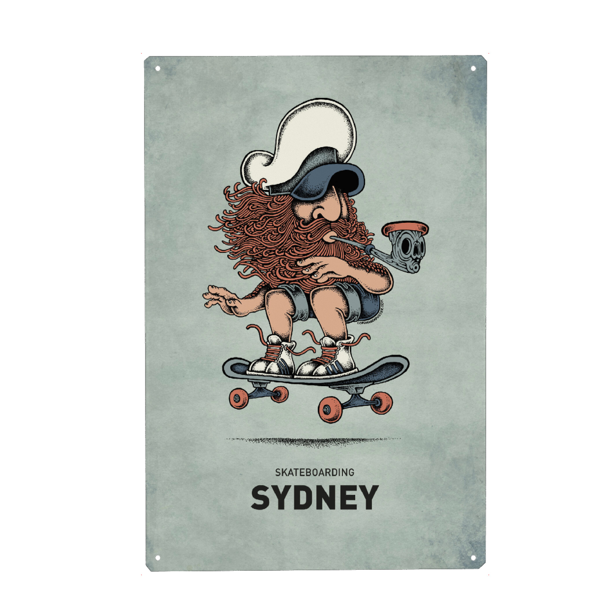 Holzbild "Sydney Skateboard" artboxONE - Reise,Streetart,Städte / Sydney,Lustig - Skateboard,Sydney,Sailor,Seemann,Streetart