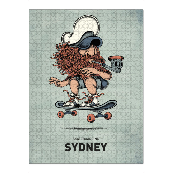 Puzzle Ravensburger "Sydney Skateboard" artboxONE - Reise,Streetart,Städte / Sydney,Lustig - Skateboard,Sydney,Sailor,Seemann,Streetart