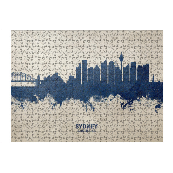Puzzle Ravensburger "Sydney Australia Skyline PaintBlue" artboxONE - Städte,Städte / Sydney