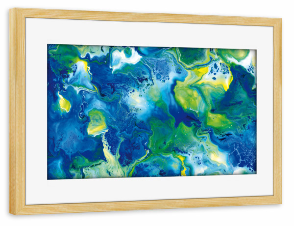 Poster mit Rahmen kiefer "Kaysymoon Spring" artboxONE - Natur,Abstrakt,Reise / Strand und Meer,Marmor,Galaxy