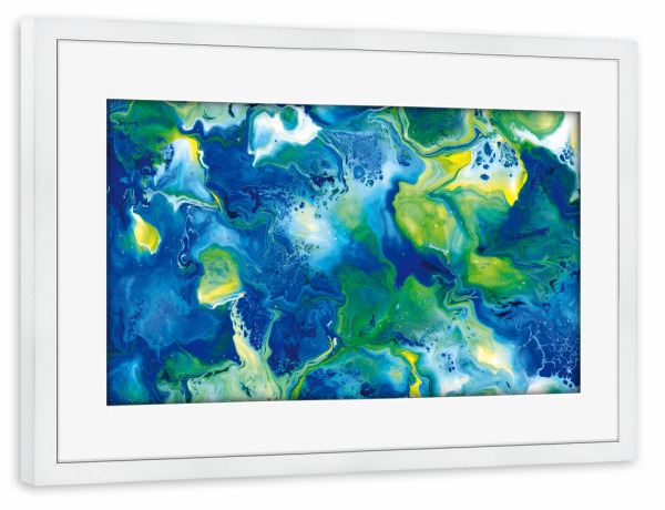 Poster mit Rahmen weiß "Kaysymoon Spring" artboxONE - Natur,Abstrakt,Reise / Strand und Meer,Marmor,Galaxy