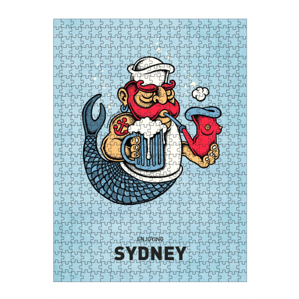 Puzzle Ravensburger "Sydney Sailor Mermaid" artboxONE - Städte,Reise,Streetart,Städte / Sydney,Lustig