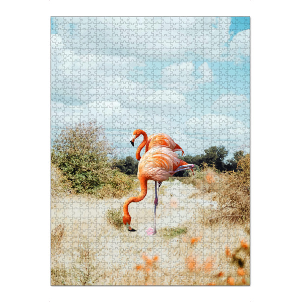 Puzzle Ravensburger "Flamingo Couple" artboxONE - Natur,Tiere