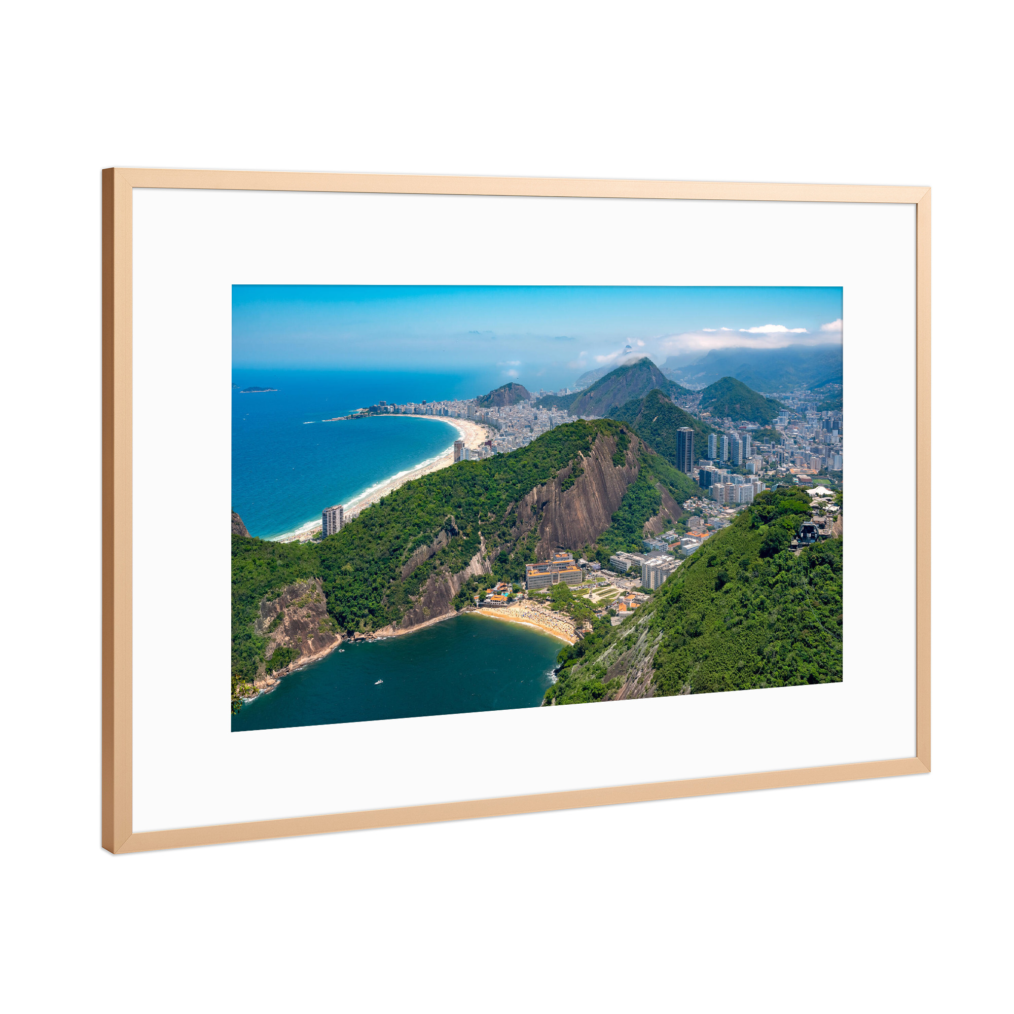 Poster mit Rahmen Kupfer "Rio de Janeiro - Brasilien" artboxONE - Städte,Reise / Länder,Städte / Rio de Janeiro