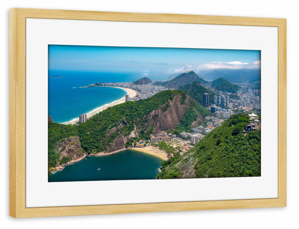 Poster mit Rahmen kiefer "Rio de Janeiro - Brasilien" artboxONE - Städte,Reise / Länder,Städte / Rio de Janeiro