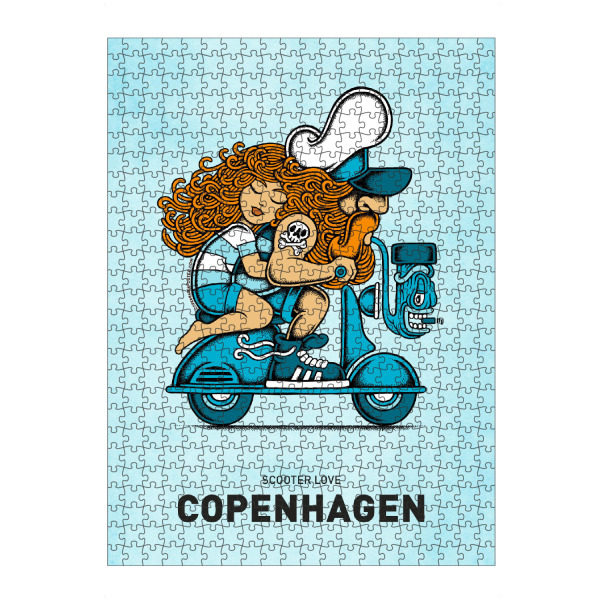 artboxONE Puzzle "Copenhagen Scooter Love" artboxONE - Reise,Liebe,Städte / København,Lustig