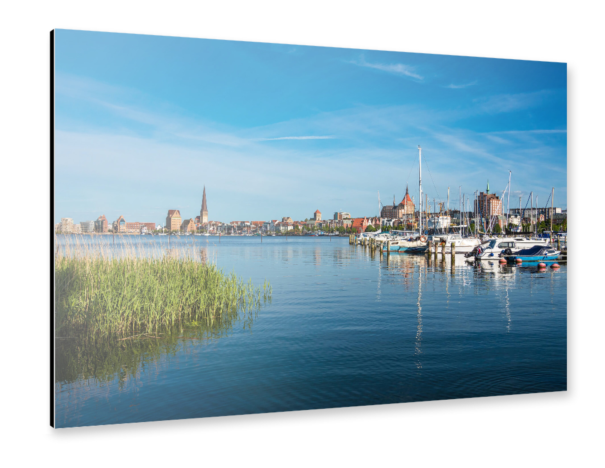 Alu-Dibond "Blick auf Rostock" 75x50 cm artboxONE