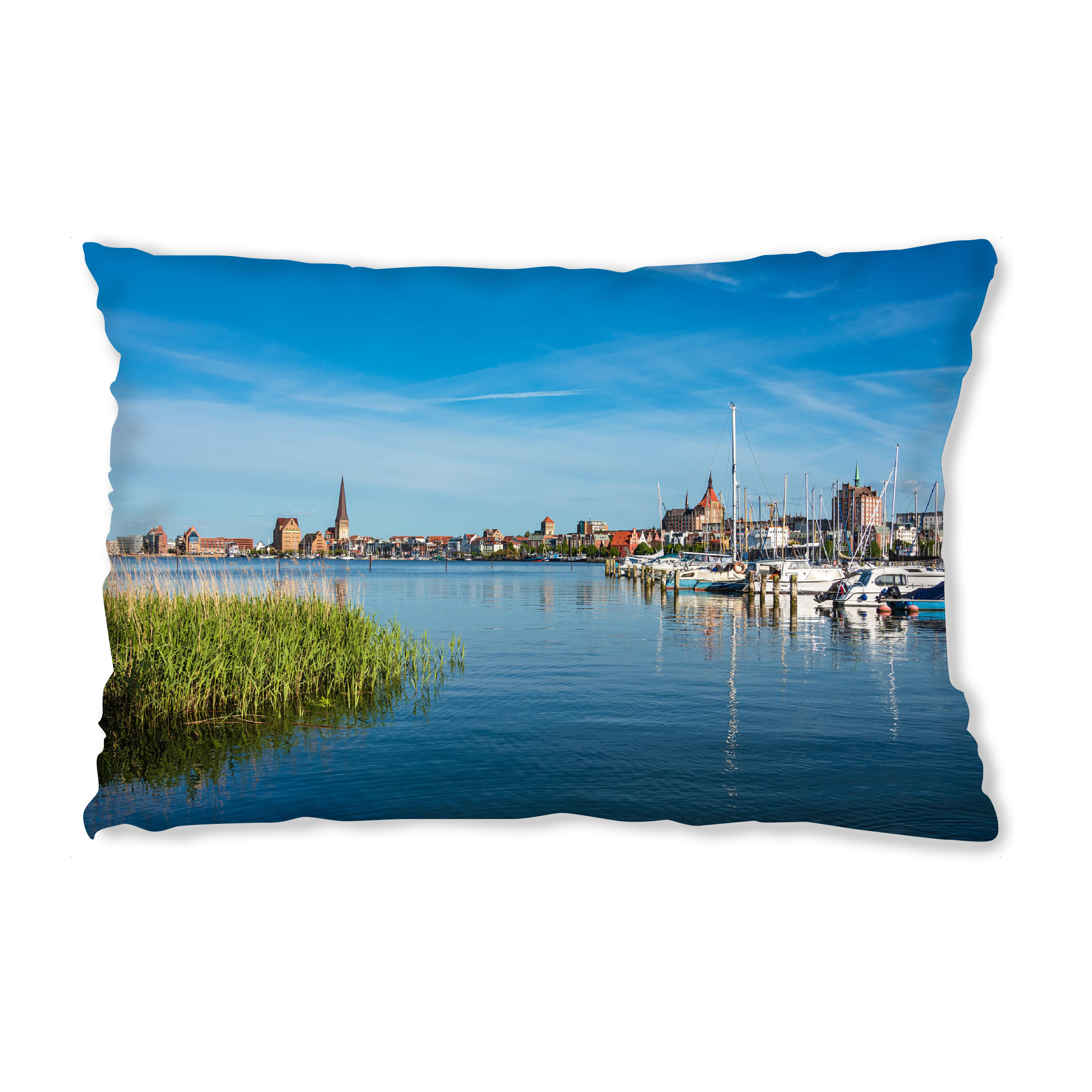 Design-Kissen "Blick auf Rostock" artboxONE - Städte,Natur,Architektur,Städte / Weitere