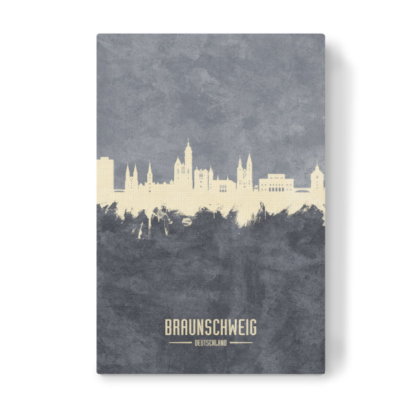 Leinwandbild "Braunschweig Germany Skyline Grey" artboxONE - Städte