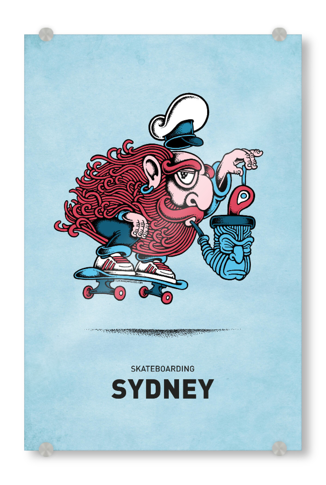 Acrylglasbild "Sydney Skateboard Pipe" artboxONE - Streetart,Städte / Sydney - Skateboard,Sydney,Sailor,Seemann,Skate,Streetart
