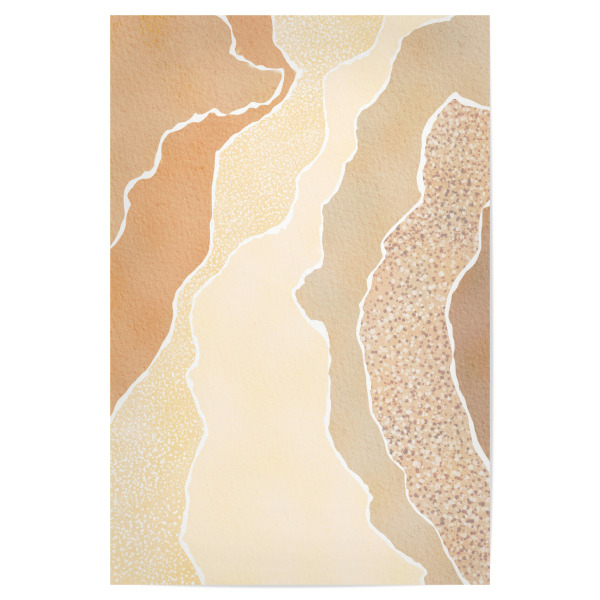 Poster 30x20 cm "Abstract Beach Watercolor" artboxONE - Natur,Abstrakt - Beach,Watercolor,Abstract,Abstrakt,Formen,Geometrie,Geometry,Lines,Linien