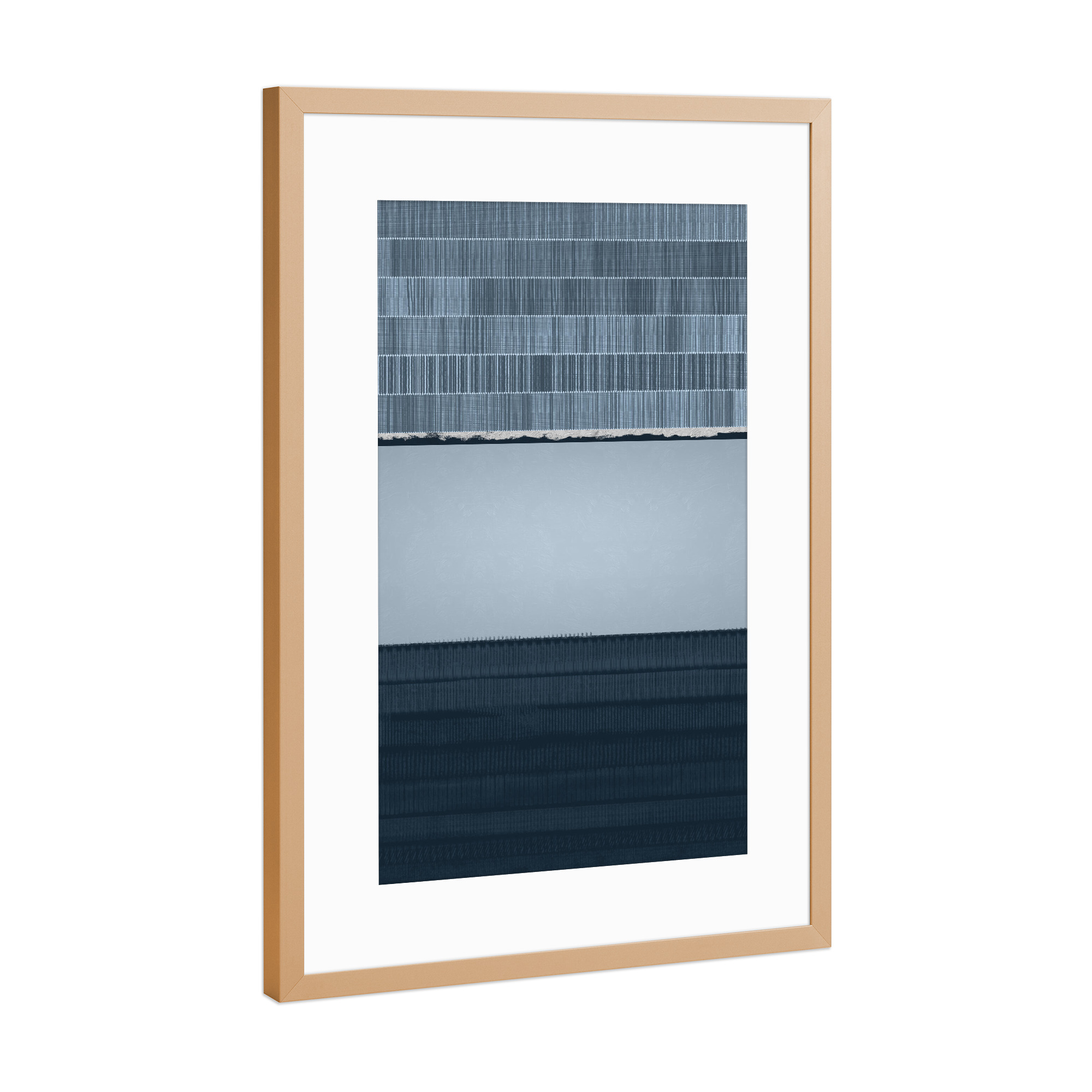 Poster mit Rahmen Kupfer "Iceberg | Abstract" artboxONE - Abstrakt
