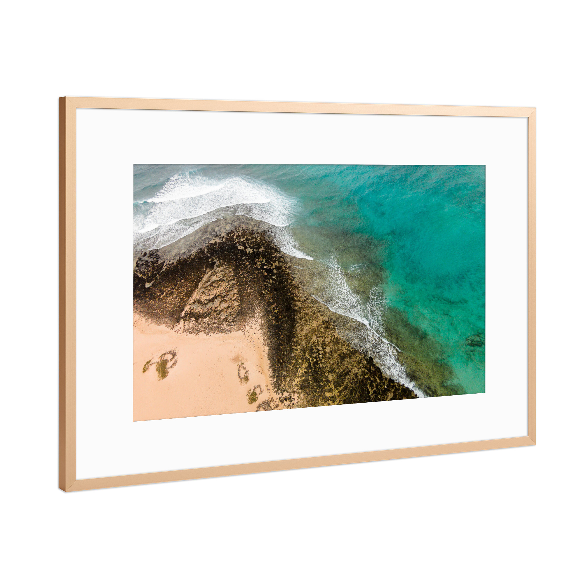 Poster mit Rahmen Kupfer "Atlantic coast" artboxONE - Natur,Reise,Reise / Strand und Meer