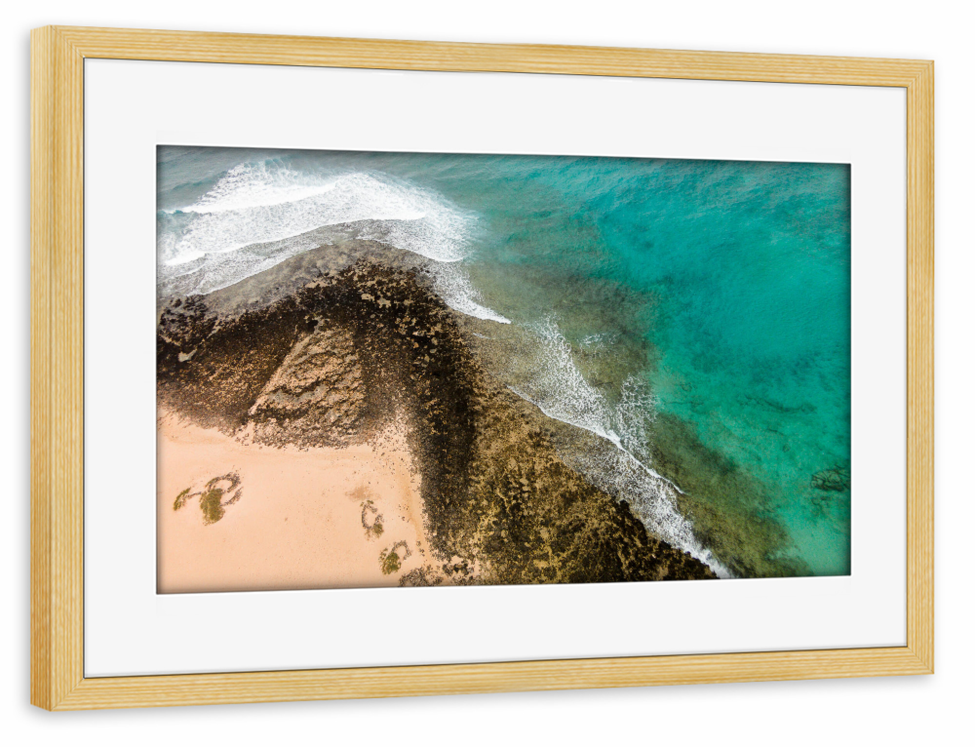 Poster mit Rahmen kiefer "Atlantic coast" artboxONE - Natur,Reise,Reise / Strand und Meer