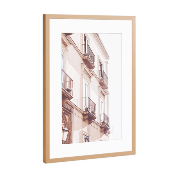 Poster mit Rahmen Kupfer "Vintage Architecture" artboxONE - Städte,Architektur