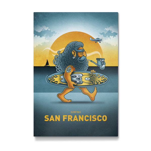 Galerie-Print "San Francisco Surfer" 30x20 cm artboxONE