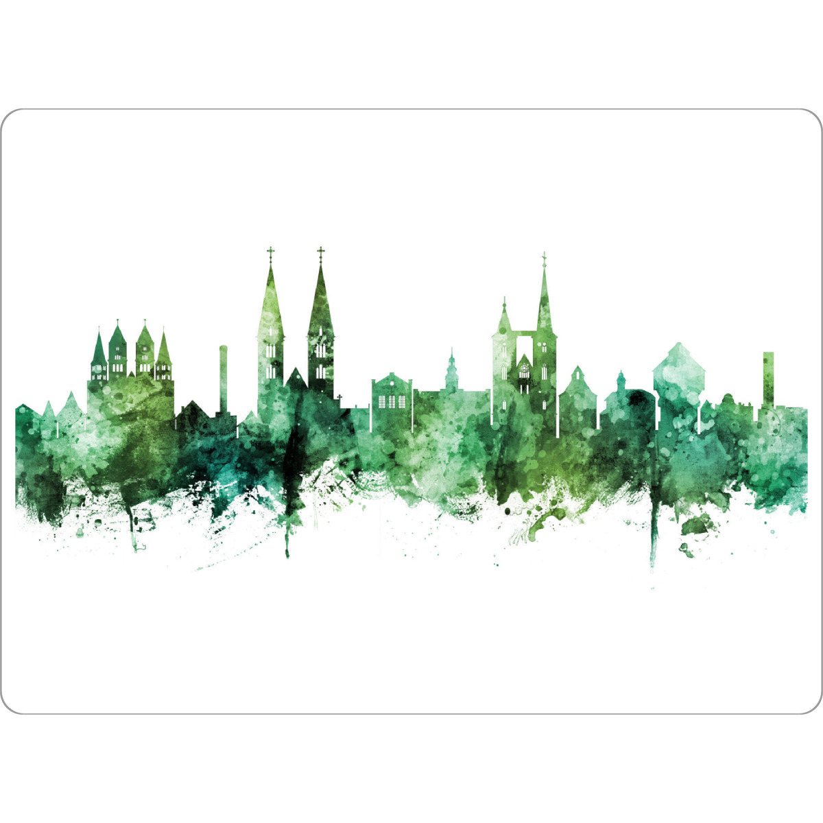 Tischset "Halberstadt Germany Skyline Green" artboxONE - Städte