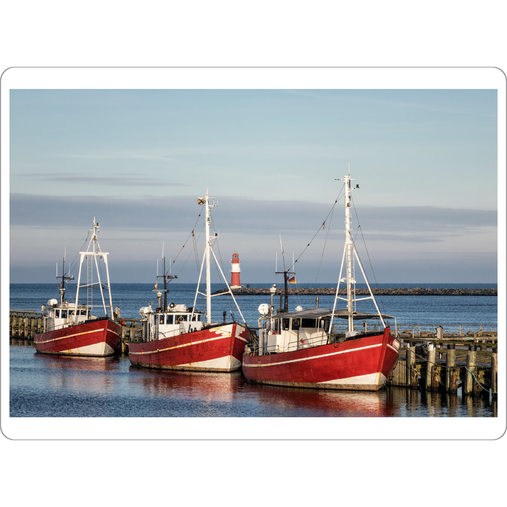 Tischset "Fischerboote und Mole" artboxONE - Reise / Strand und Meer