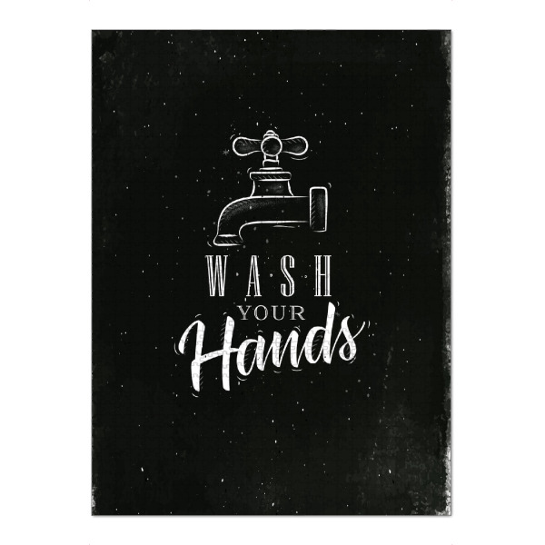 Puzzle Ravensburger "Bathroom faucet graphic chalk" artboxONE - Für Kinder,Schwarzweiß,Streetart,Für Mama,Für Papa