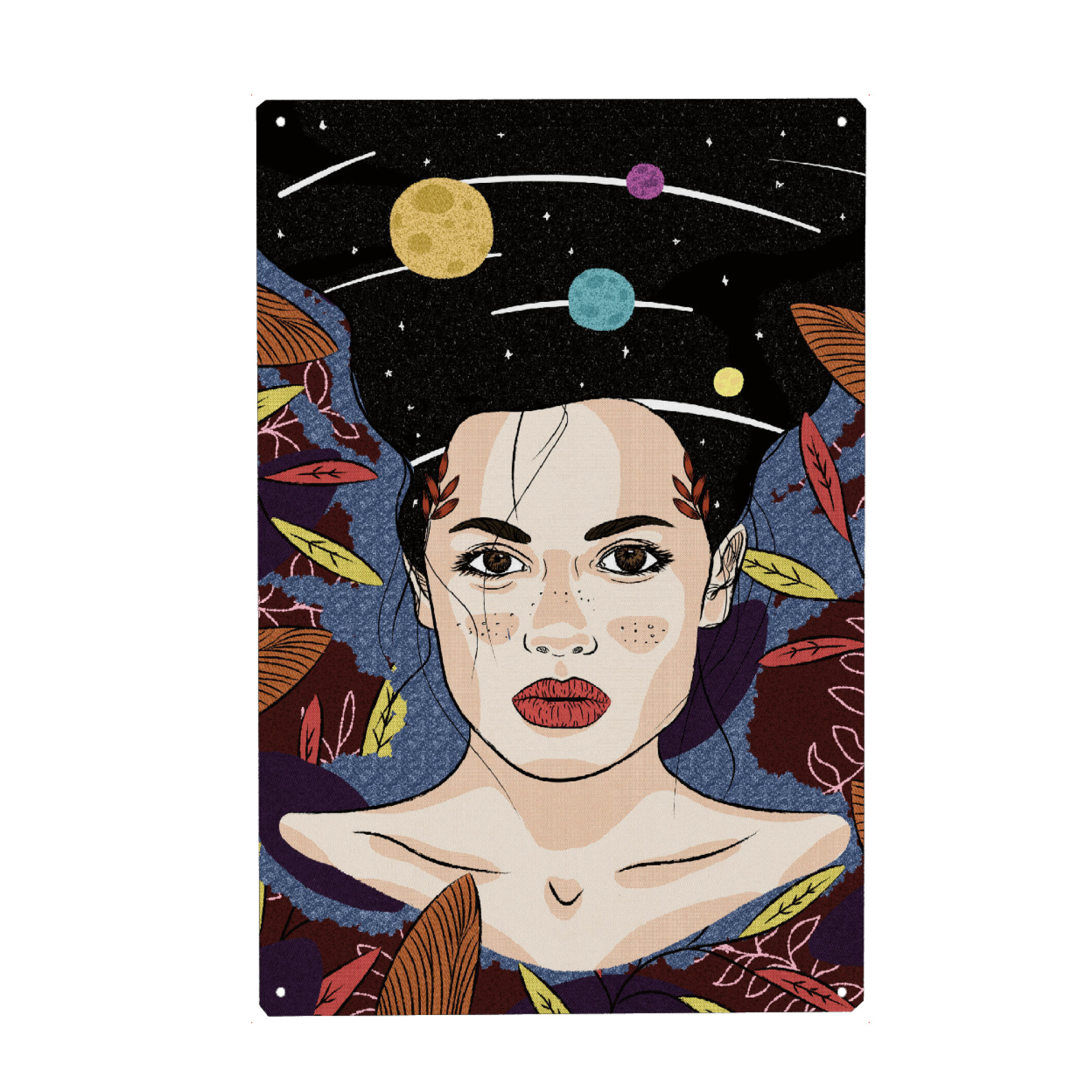 Holzbild "Mathilde Kruss" artboxONE - Menschen,Fashion,Galaxy