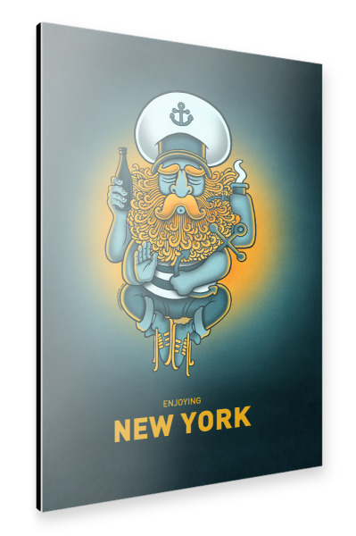 Alu-Dibond "New York Sailorgod" 30x20 cm artboxONE