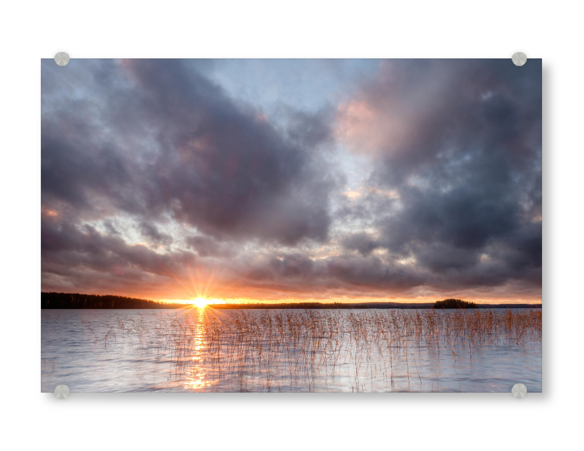 Acrylglasbild "Sonnenuntergang in Finnland" artboxONE - Natur,Reise,Reise / Strand und Meer