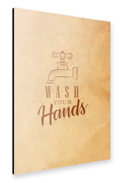 Alu-Dibond "Bathroom faucet graphic craft" 30x20 cm artboxONE