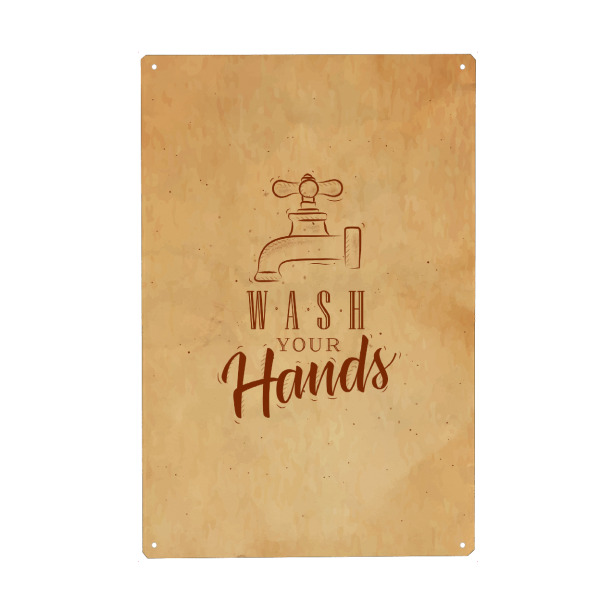 Holzbild "Bathroom faucet graphic craft" artboxONE - Typografie,Für Kinder,Für Mama,Für Papa