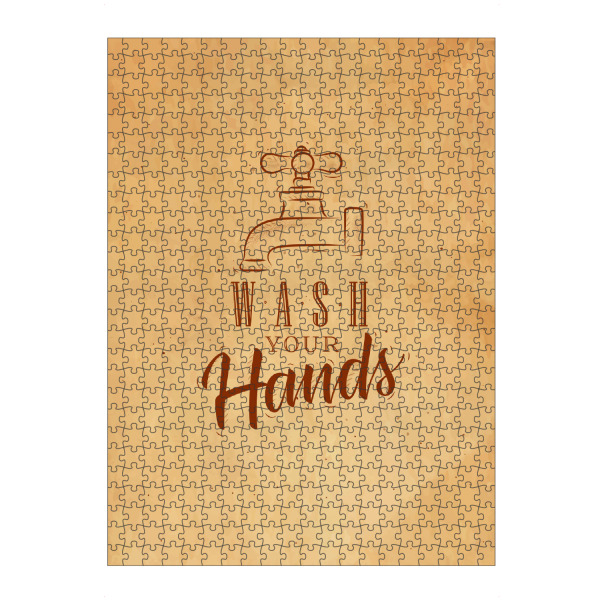 Puzzle Ravensburger "Bathroom faucet graphic craft" artboxONE - Typografie,Für Kinder,Für Mama,Für Papa