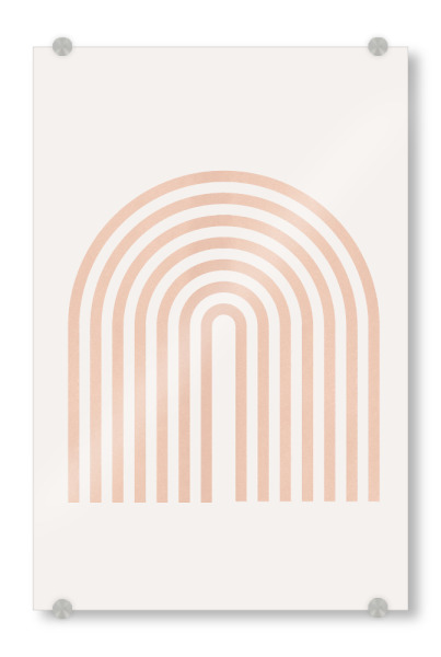 Acrylglasbild "Peach Rainbow" artboxONE - Abstrakt,Geometrie