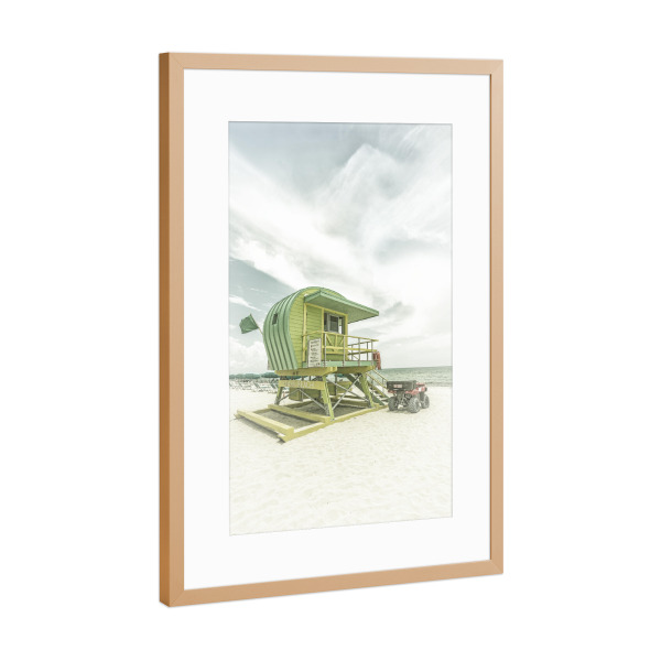 Poster mit Rahmen Kupfer "MIAMI BEACH Vintage Florida Flair" artboxONE - Reise / Strand und Meer,Reise / Länder
